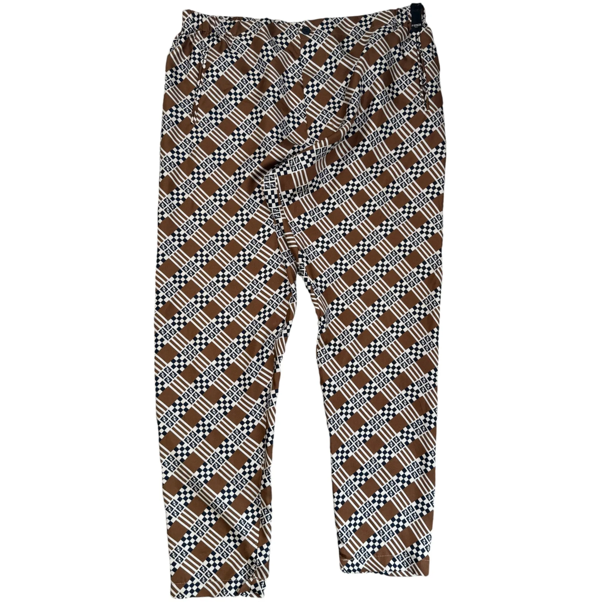 Men's Monogram Trousers Brown Size IT 52 / UK 36