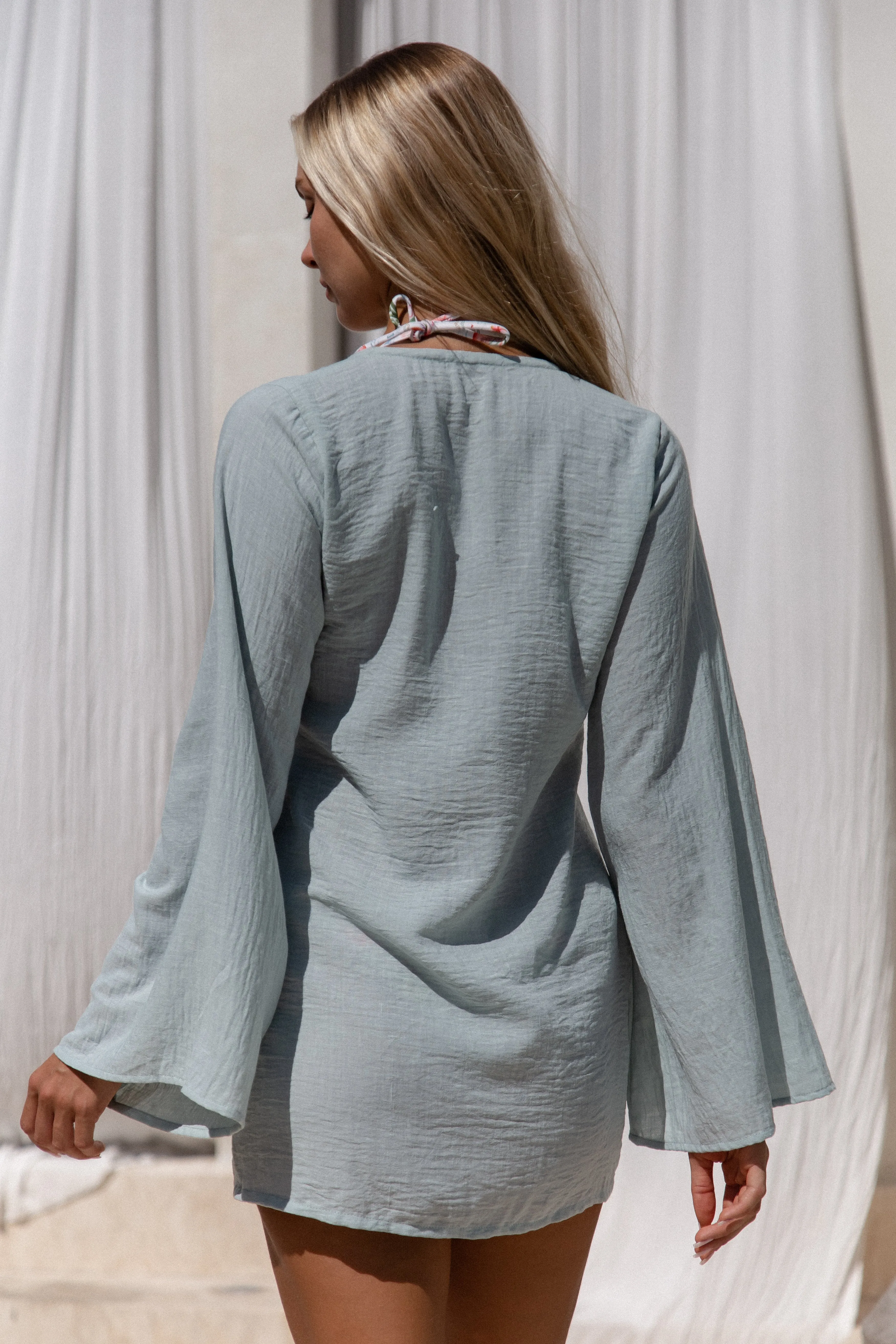 Milana Tie Front Kaftan Sage