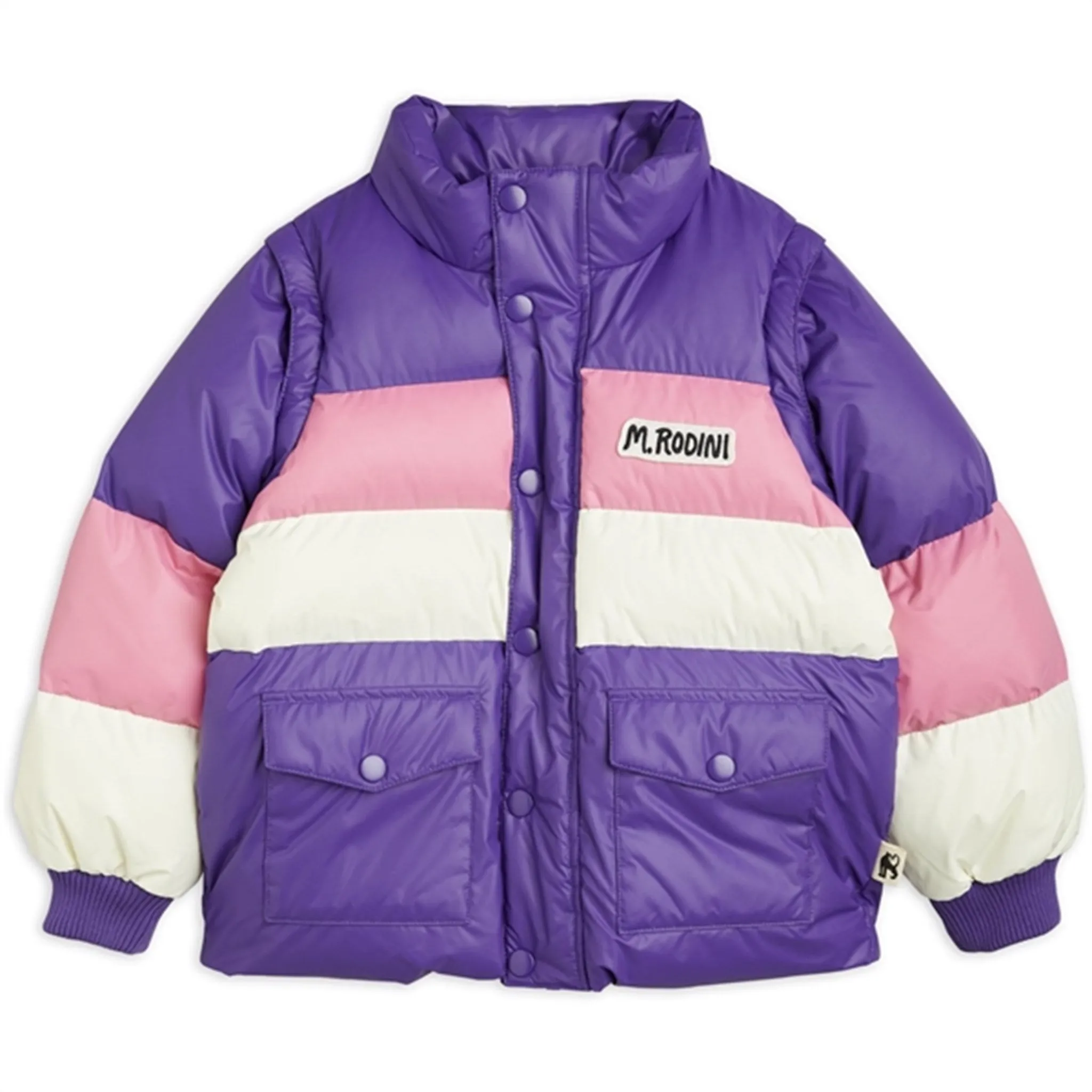 Mini Rodini Zip Sleeve Puffer Jacket Purple