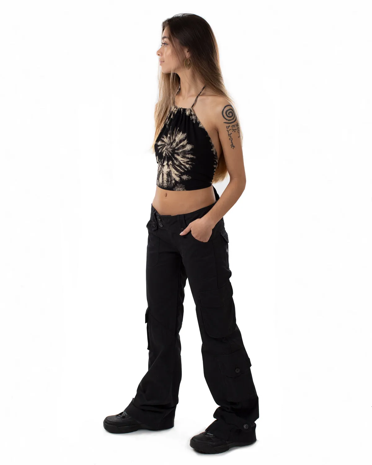 Molecule Flared Combat Trousers Black