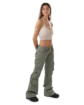 Molecule Flared Combat Trousers Green