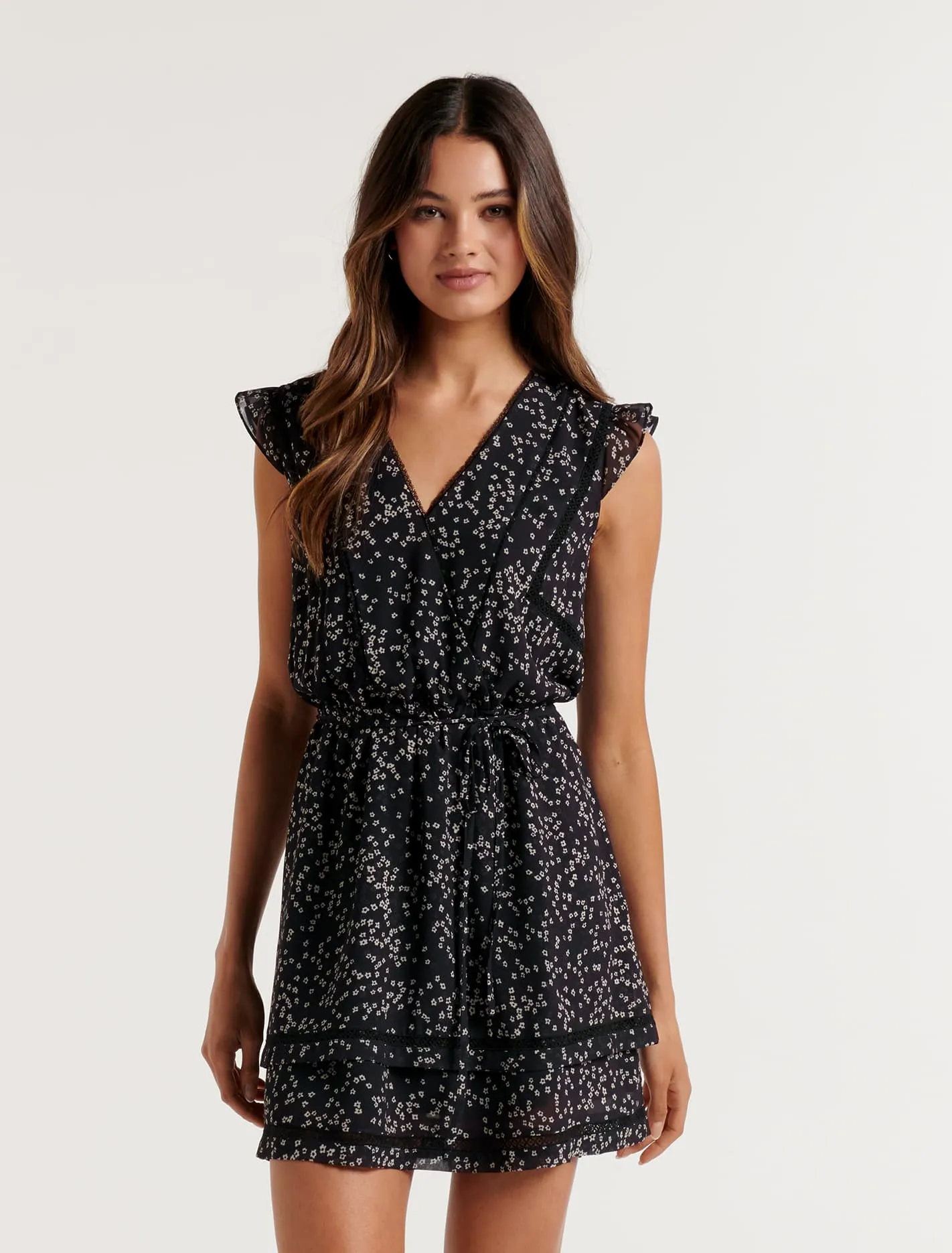 Molly Petite Lace Skater Dress