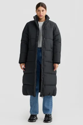 Monty Longline Puffer Jacket Black