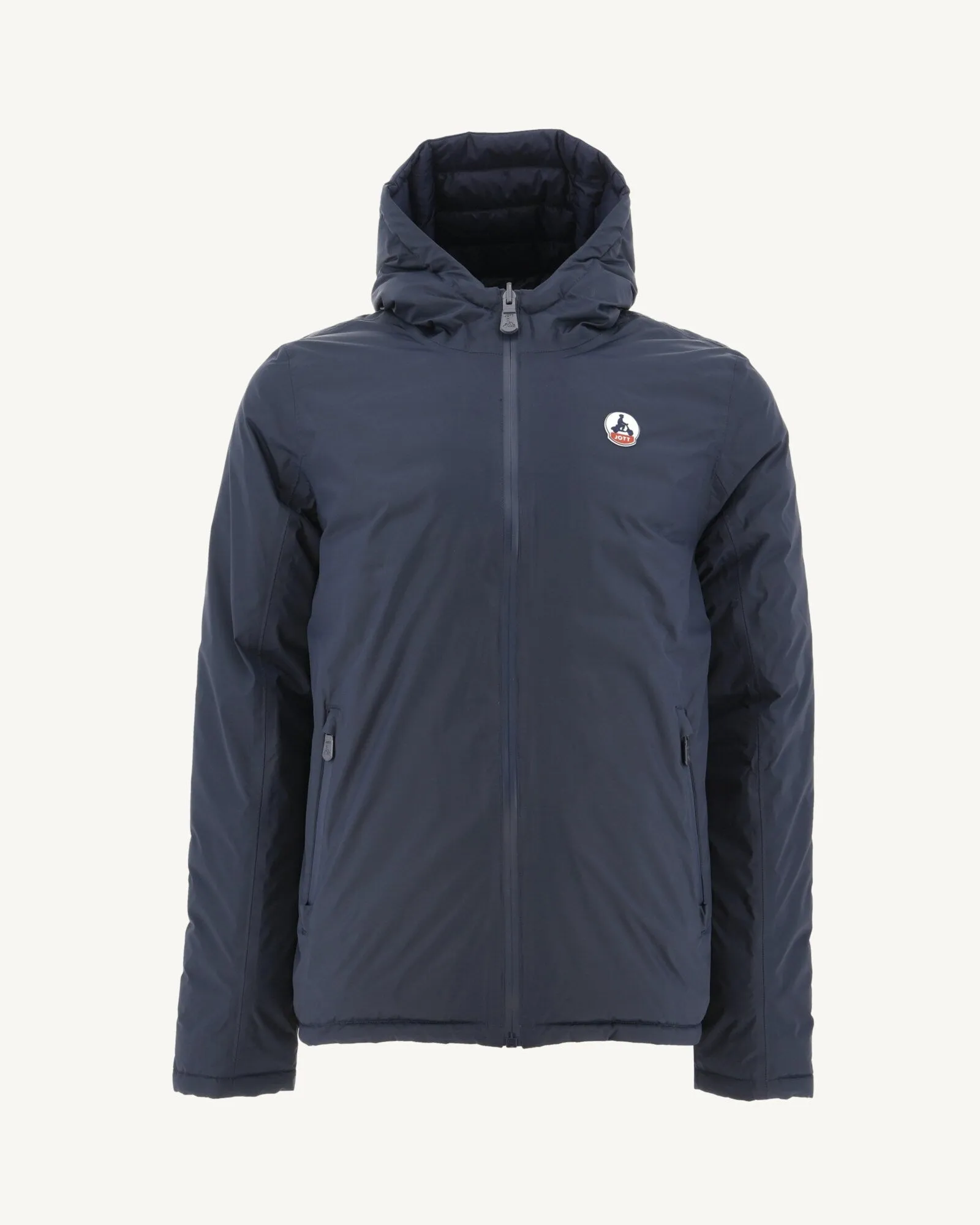 Navy Reversible hooded puffer jacket Bergen