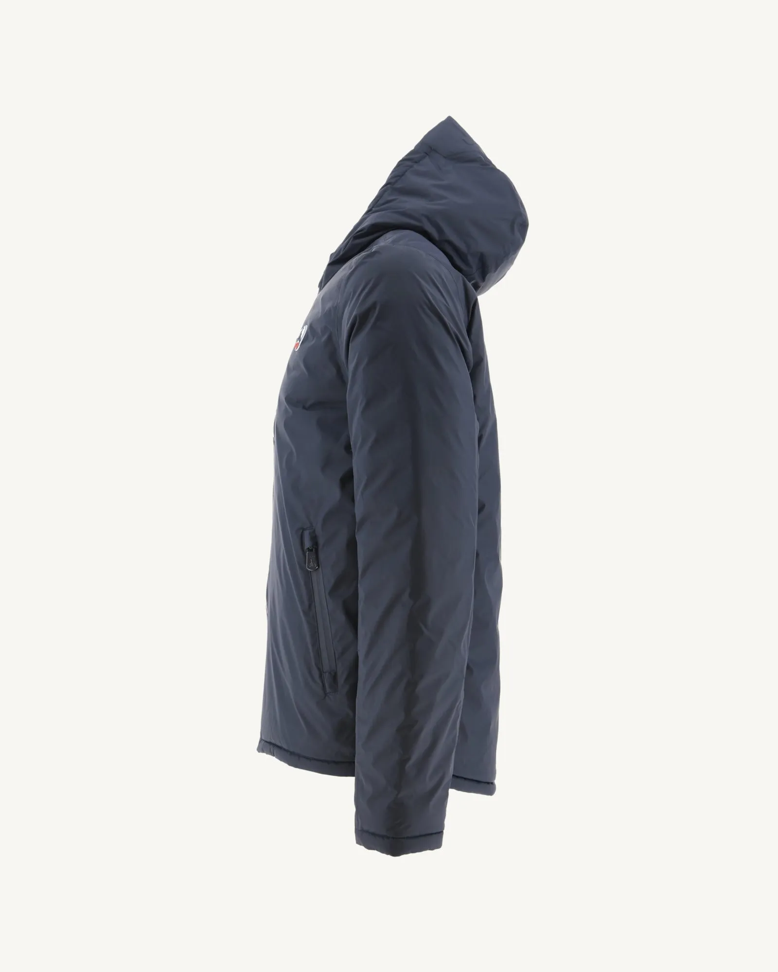 Navy Reversible hooded puffer jacket Bergen