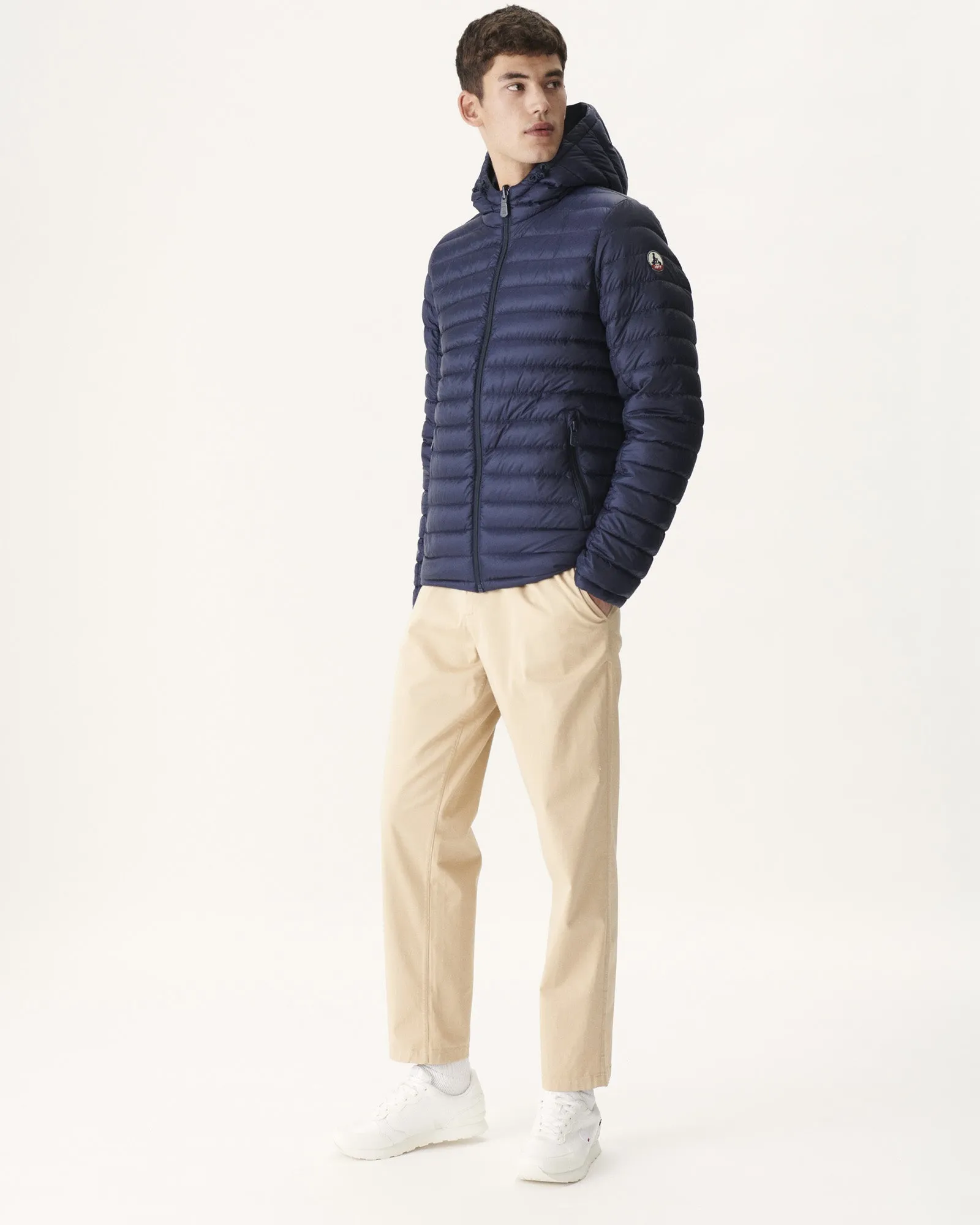 Navy Reversible hooded puffer jacket Bergen