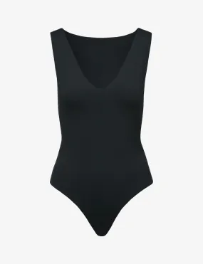 Neoprene Deep V Bodysuit | Black