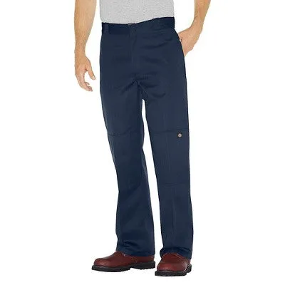 New - Dickies Men's Loose Fit Double Knee Work Pants - Dark Navy 32x32