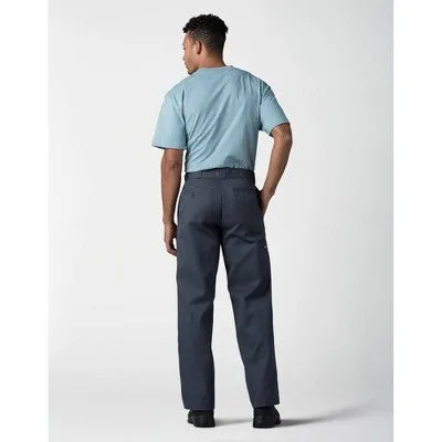 New - Dickies Men's Loose Fit Double Knee Work Pants - Dark Navy 32x32