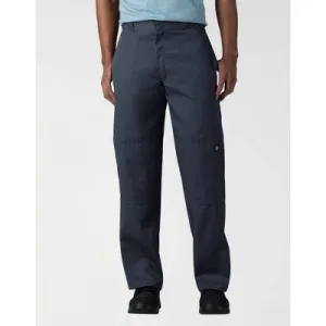 New - Dickies Men's Loose Fit Double Knee Work Pants - Dark Navy 42x34