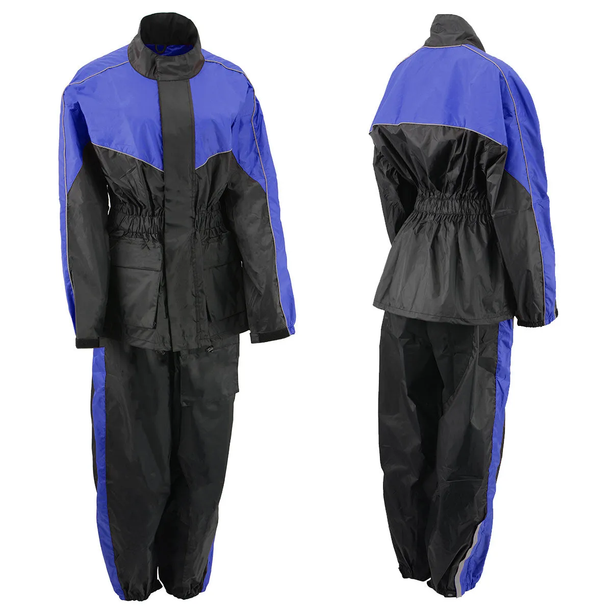 NexGen Ladies XS5001 Black and Blue Water Proof Rain Suit with