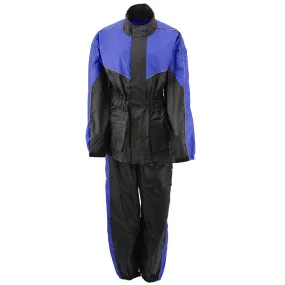 NexGen Ladies XS5001 Black and Blue Water Proof Rain Suit with