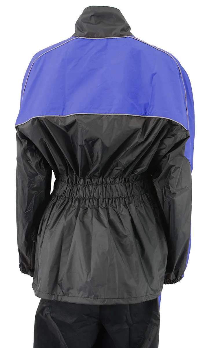 NexGen Ladies XS5001 Black and Blue Water Proof Rain Suit with