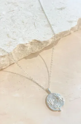 Ocean Coin Necklace Silver