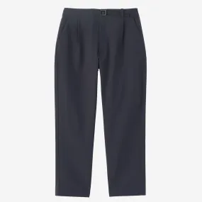 One Tuck Tapered Stretch Pants - Navy