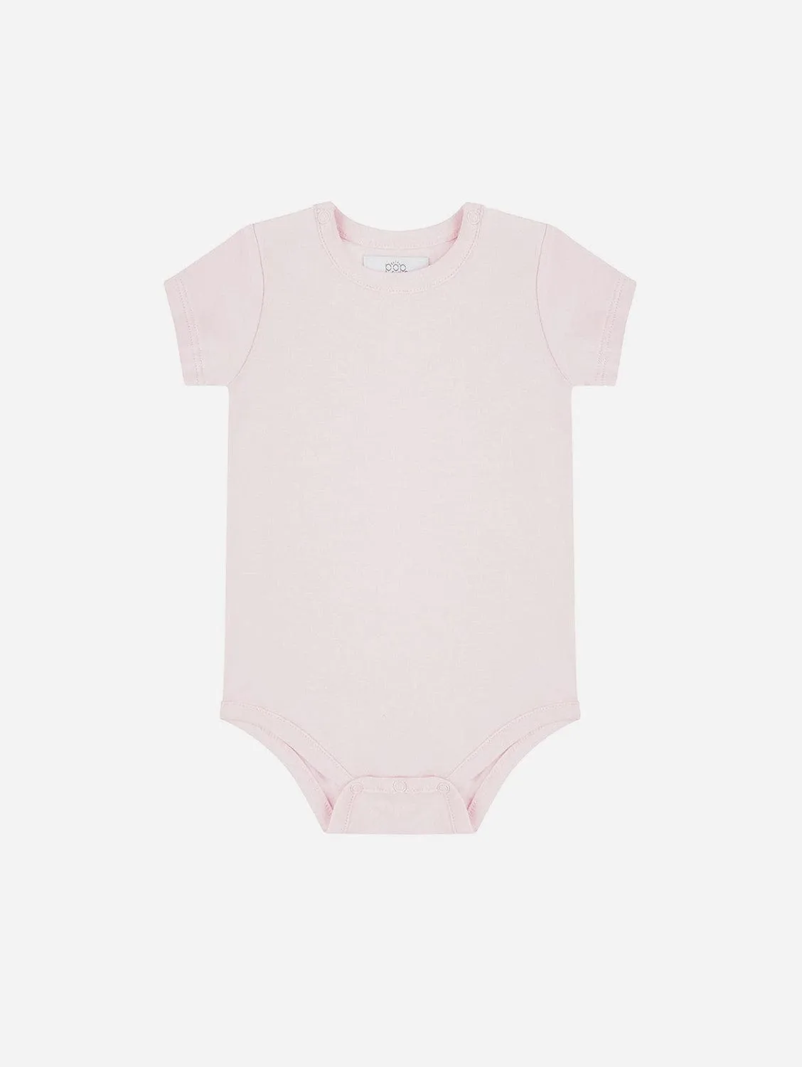 Organic Cotton Short Sleeved Bodysuit | Pink