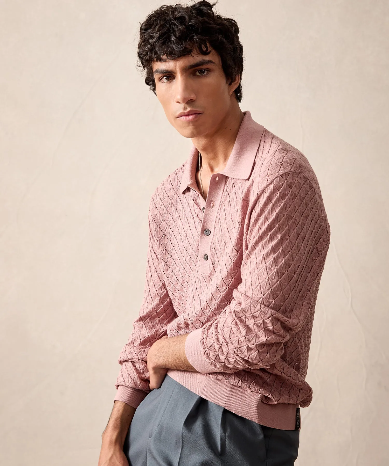 Palma Sweater Polo in Mauve