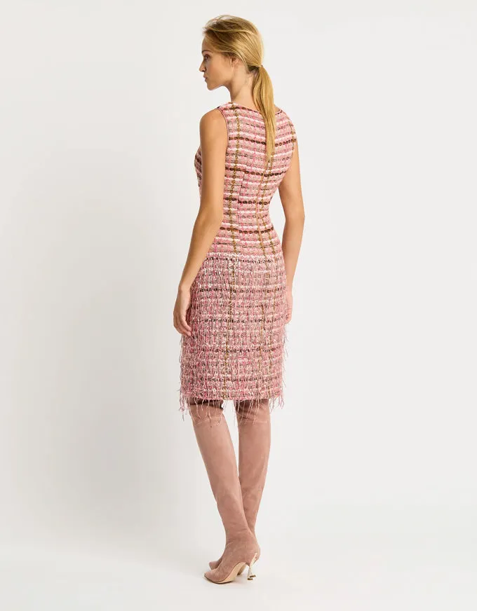 Paris Shift Dress Pink/Ivory - Australian Made