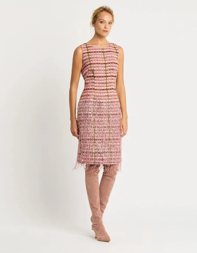 Paris Shift Dress Pink/Ivory - Australian Made