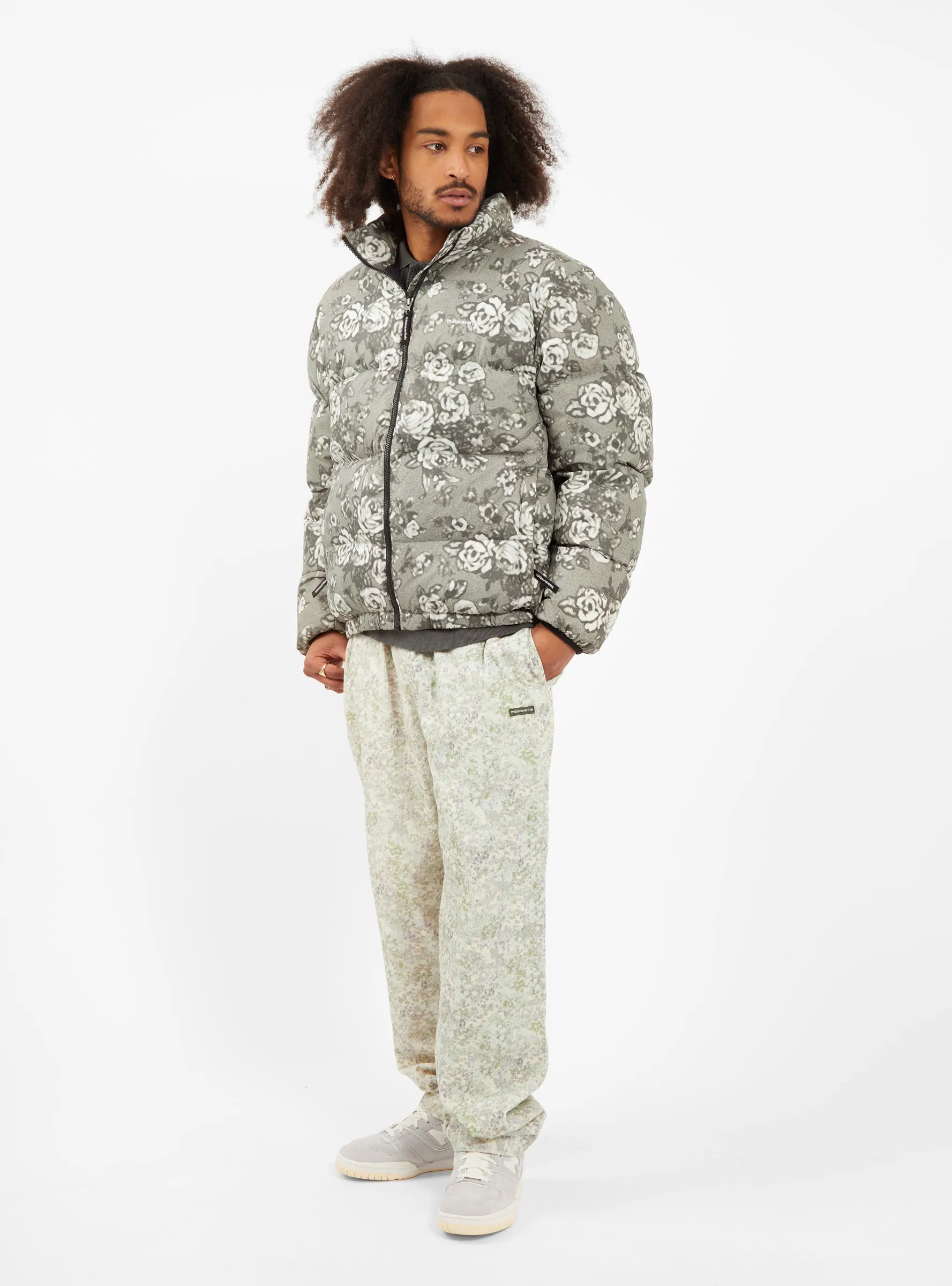 PERTEX® T Down Jacket Grey Floral