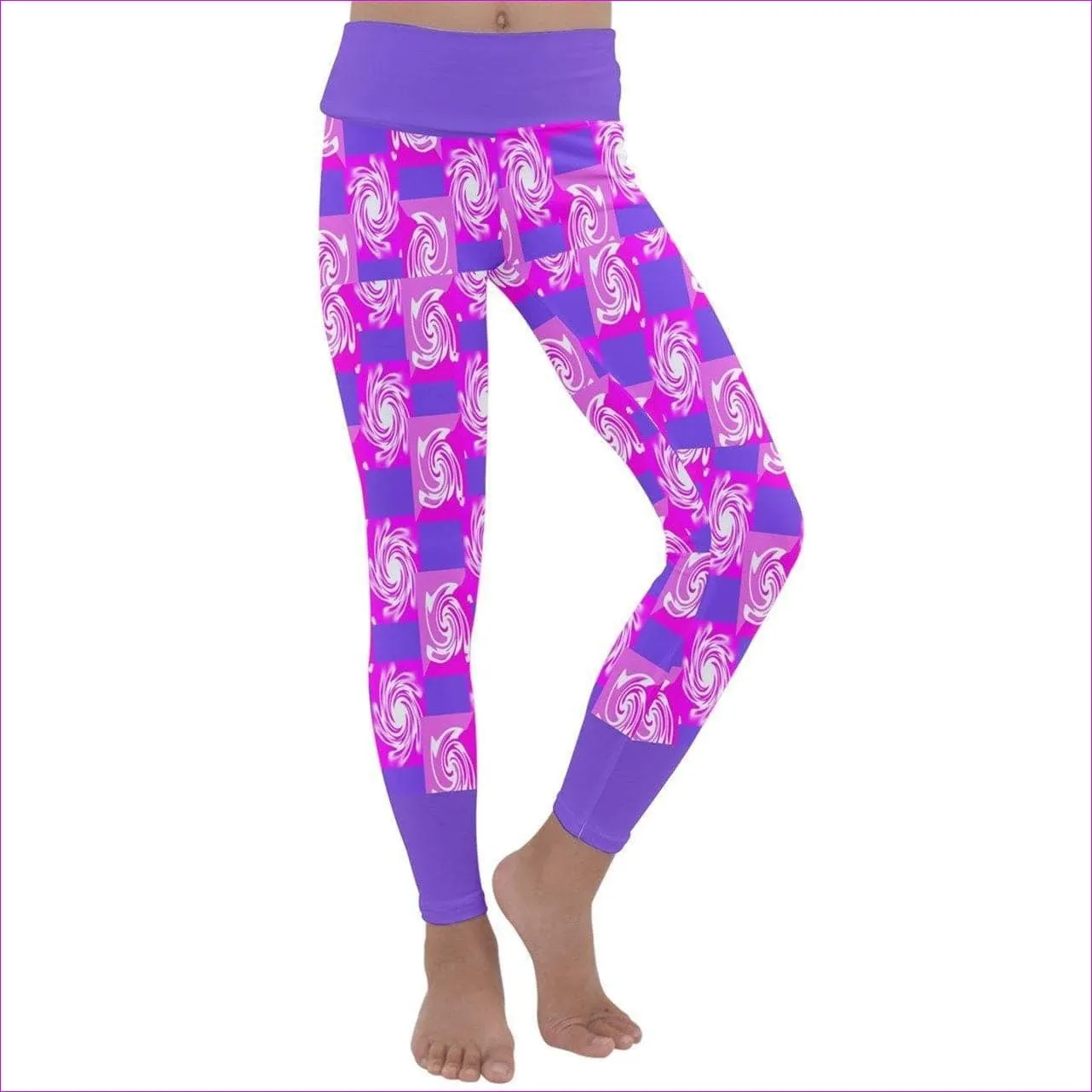 Pink Whirlwind Kids Lightweight Velour Leggings