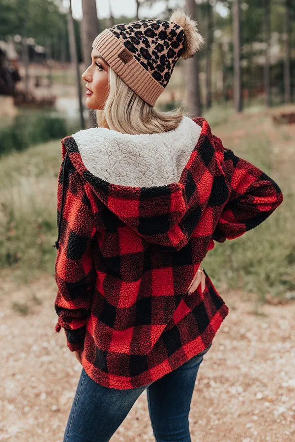 Plaid And Pumpkins Sherpa Jacket