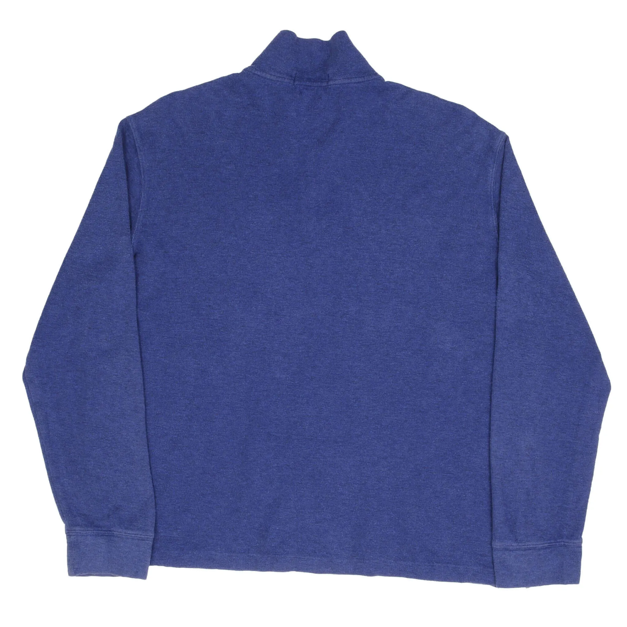 POLO RALPH LAUREN BLUE QUARTER 1/4 ZIP SWEATER SIZE LARGE