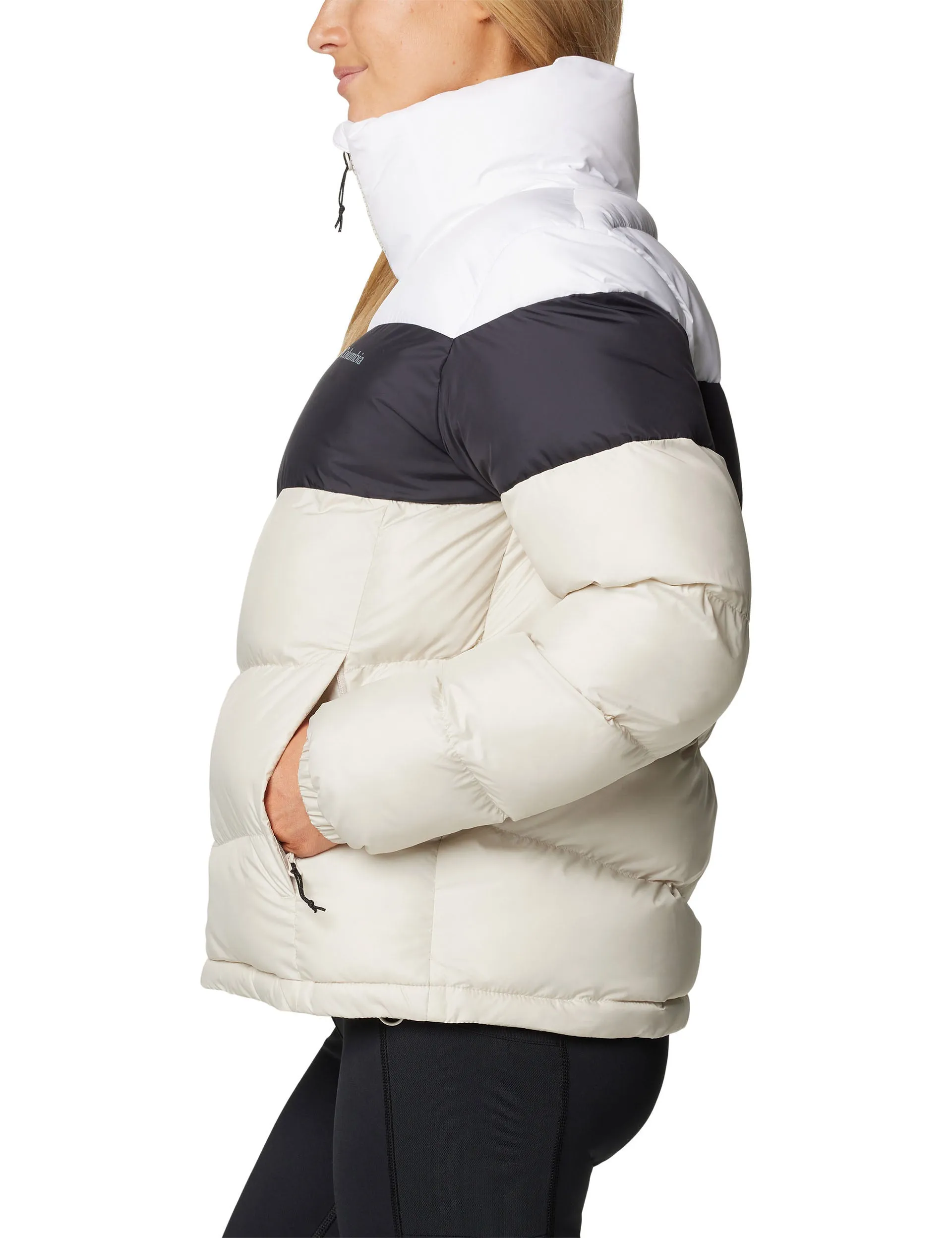 Puffect II Colourblock Puffer Jacket - Dark Stone/Black/White