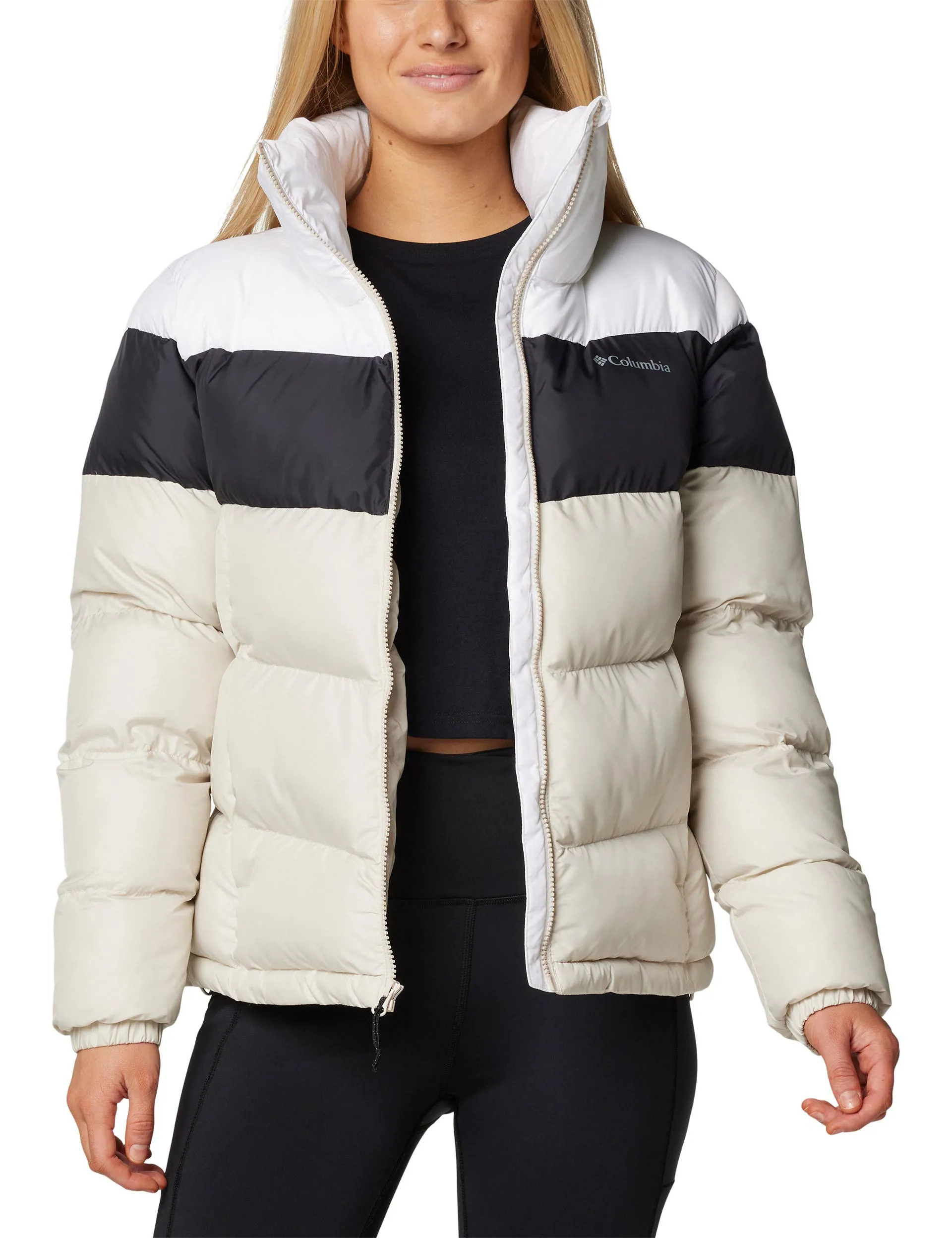 Puffect II Colourblock Puffer Jacket - Dark Stone/Black/White