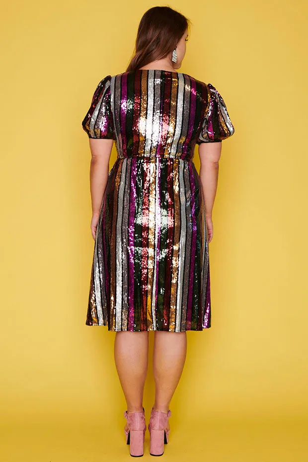 Rainbow Room Berry Dress