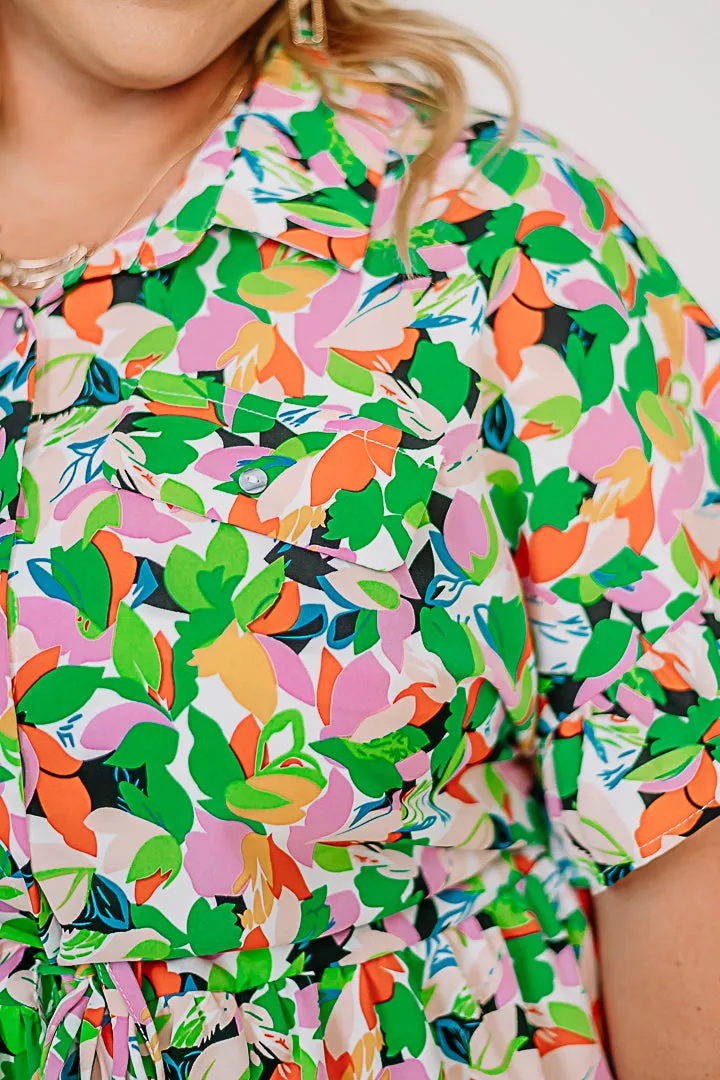 Ray Of Sunshine Printed Romper | Curvy