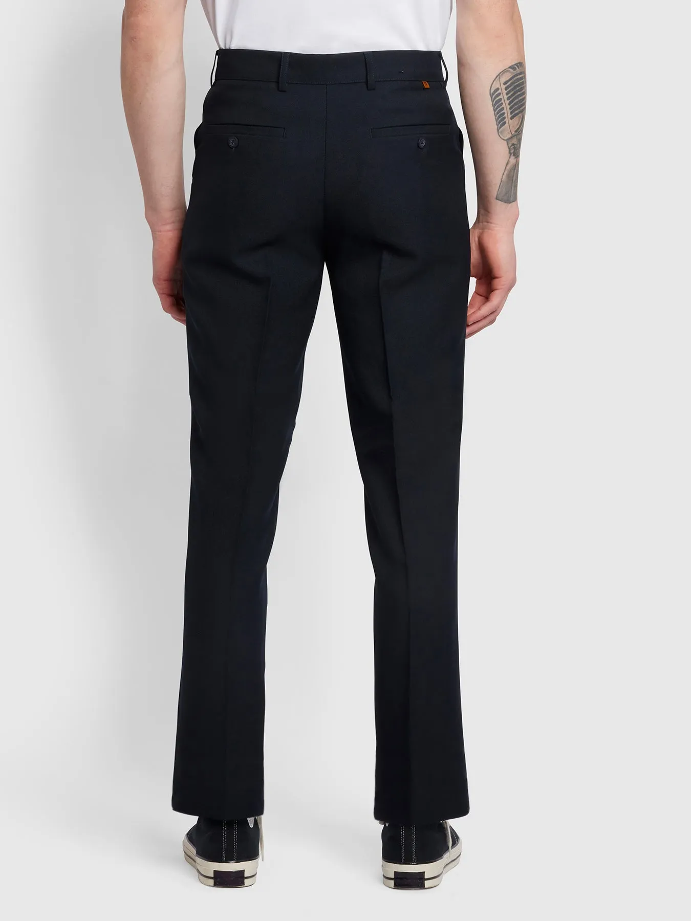 Roachman Anti Stain Twill Trousers In Navy