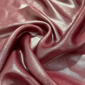 Rose Red Solid Silver Shimmer Georgrette Satin