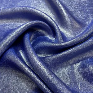 Royal Blue Solid Silver Shimmer Georgrette Satin