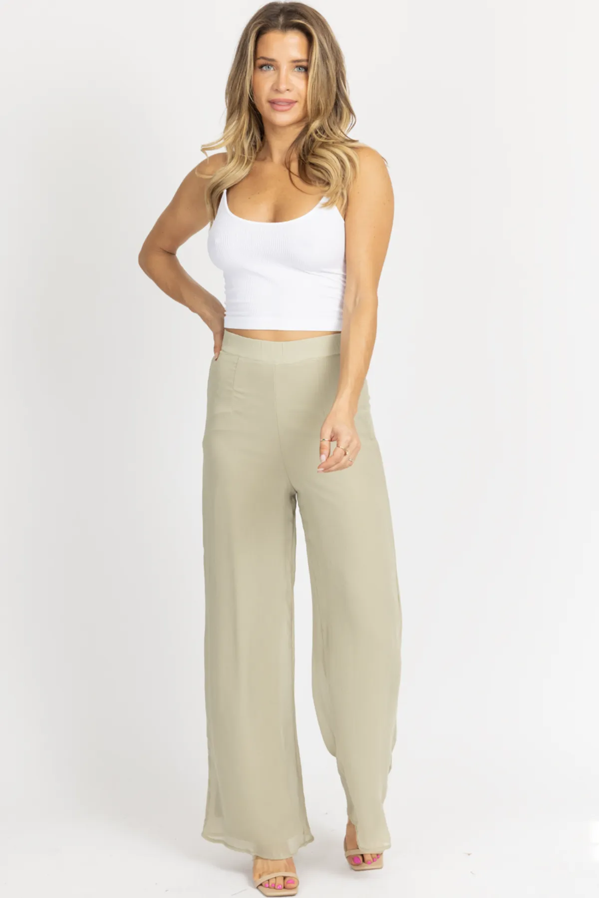 SAGE WIDE LEG HIGH RISE PANTS