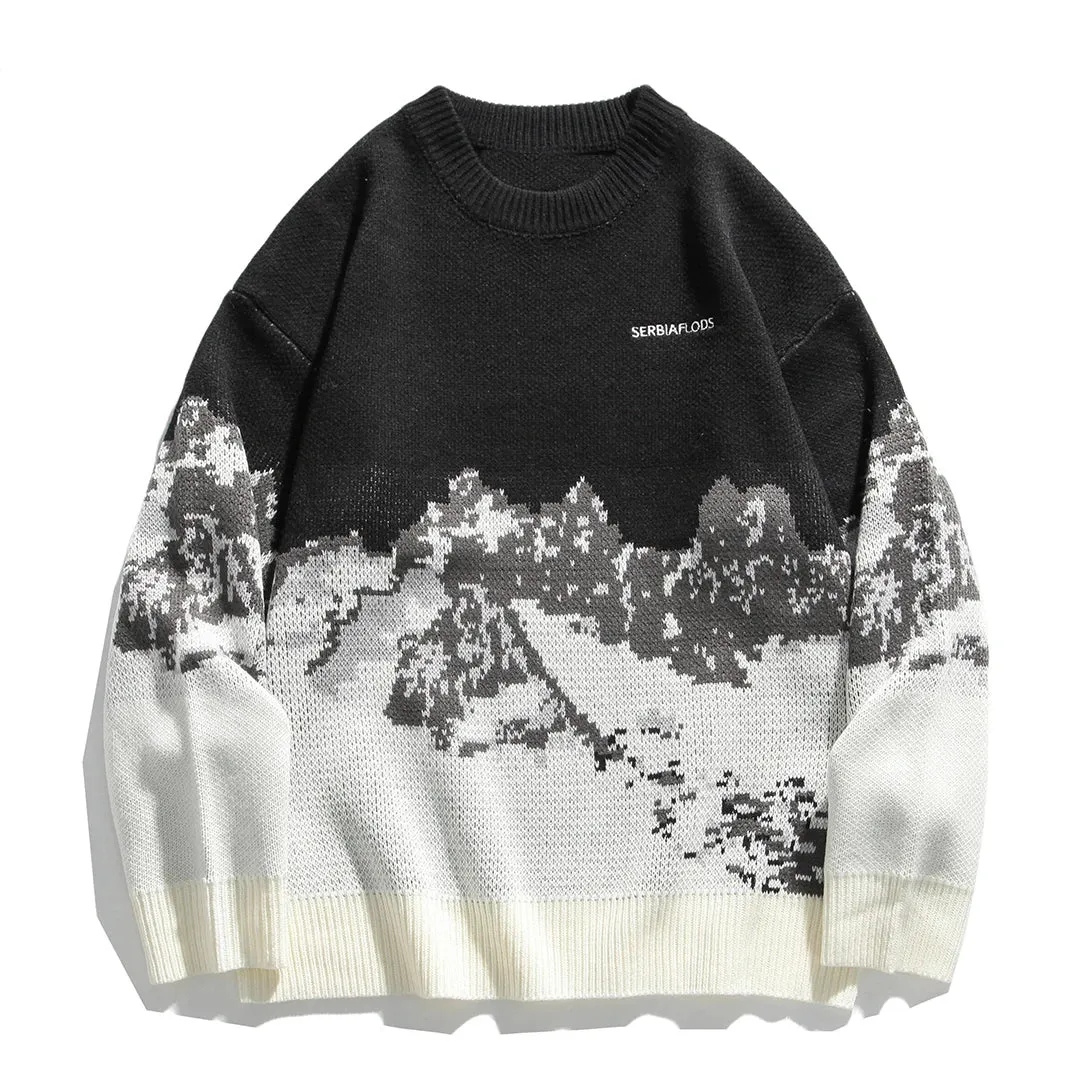 SERBIAFLODS UNISEX TechKnit Snow Mountain Sweater