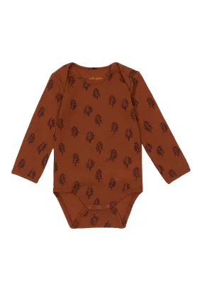 SGBBob Baby Tree Wool Bodysuit - Brown Patina