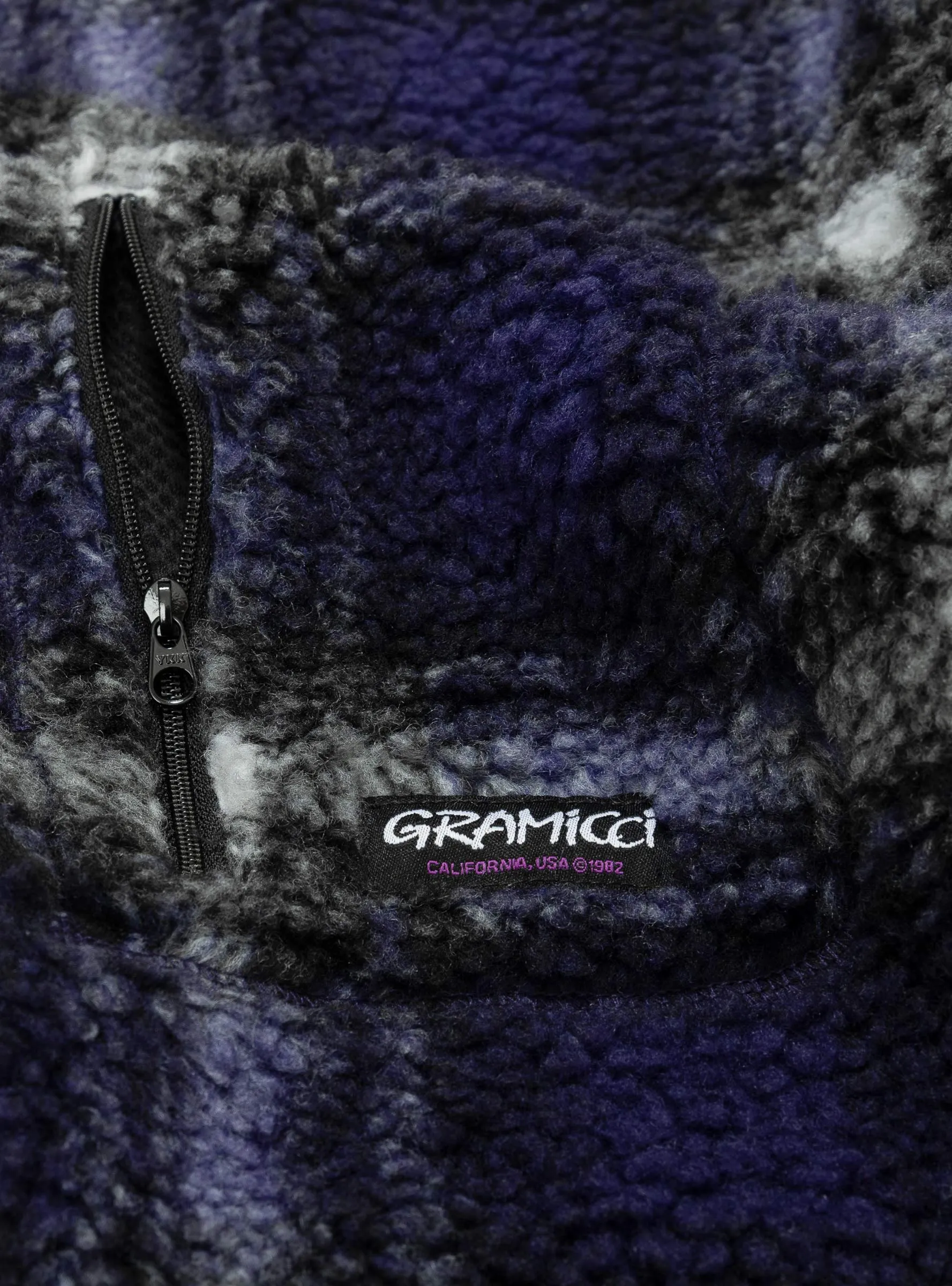 Shadow Plaid Sherpa Jacket Purple