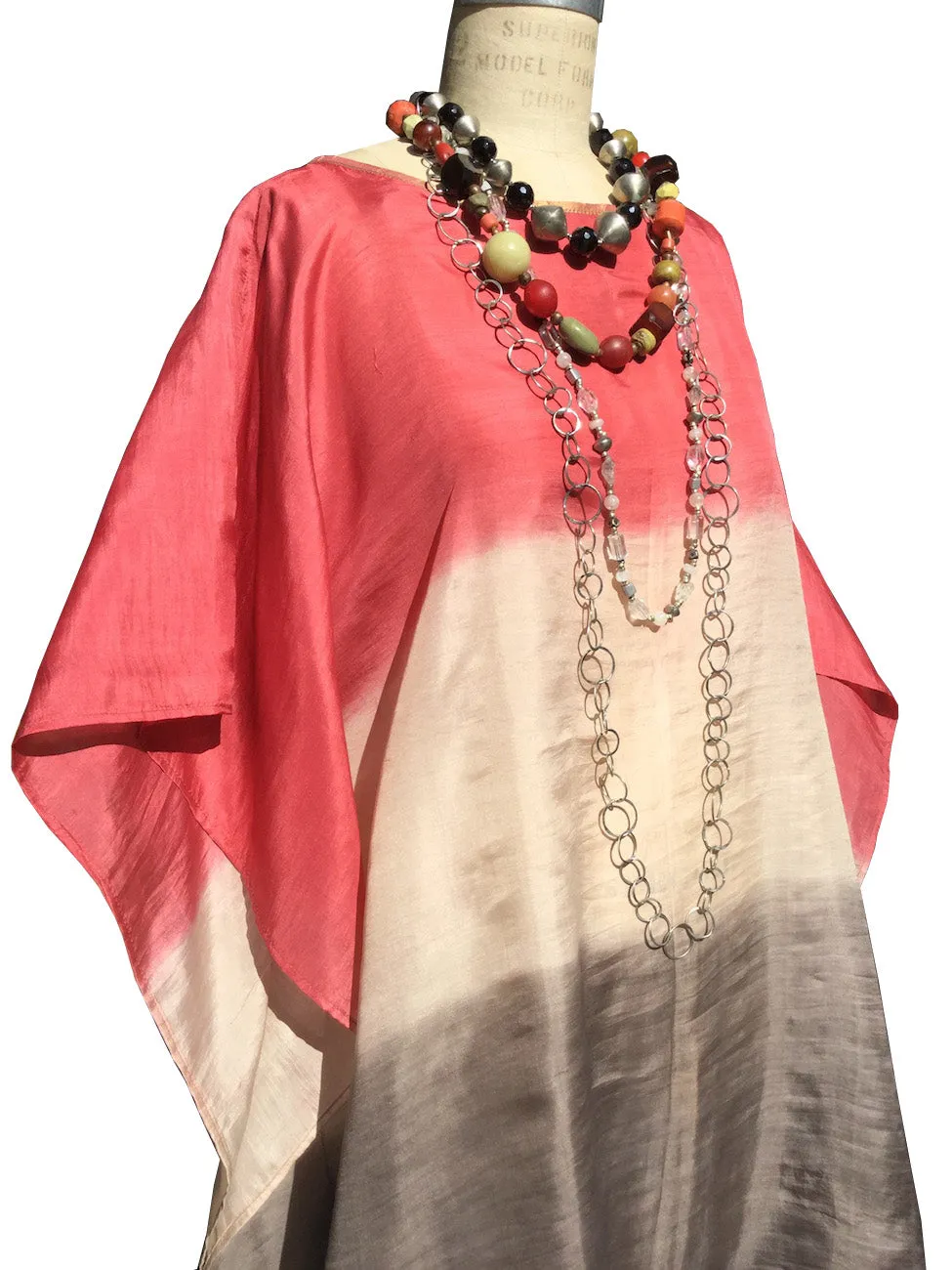 Silk Caftan Almost Famous Collection - Desert Rose