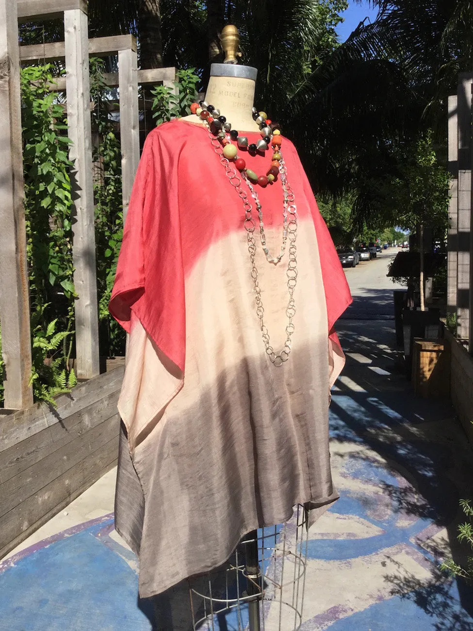 Silk Caftan Almost Famous Collection - Desert Rose