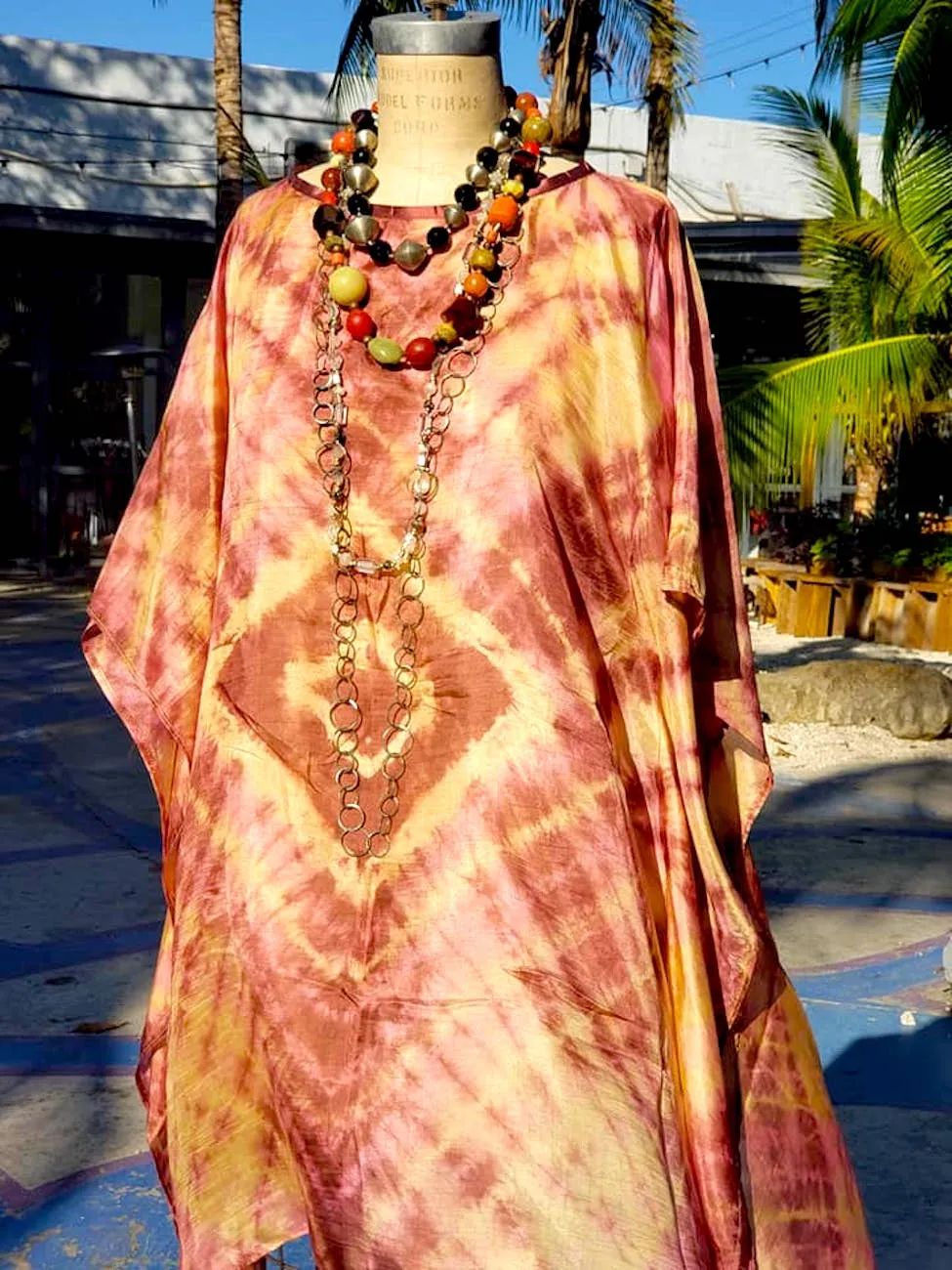 Silk Caftan Almost Famous Collection - Diamonds and Rust