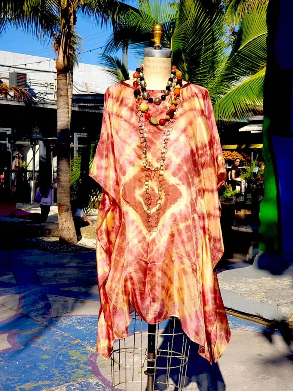 Silk Caftan Almost Famous Collection - Diamonds and Rust