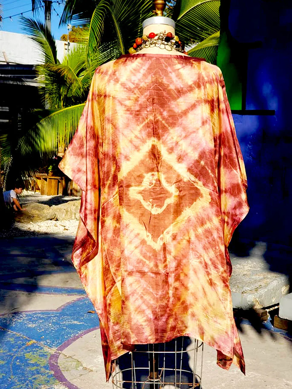 Silk Caftan Almost Famous Collection - Diamonds and Rust