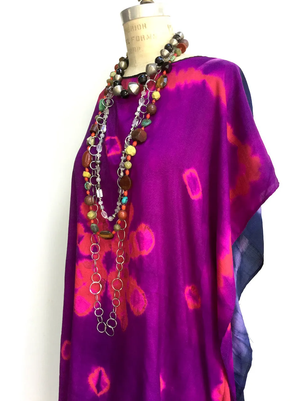 Silk Caftan Almost Famous Collection - Purple Rain