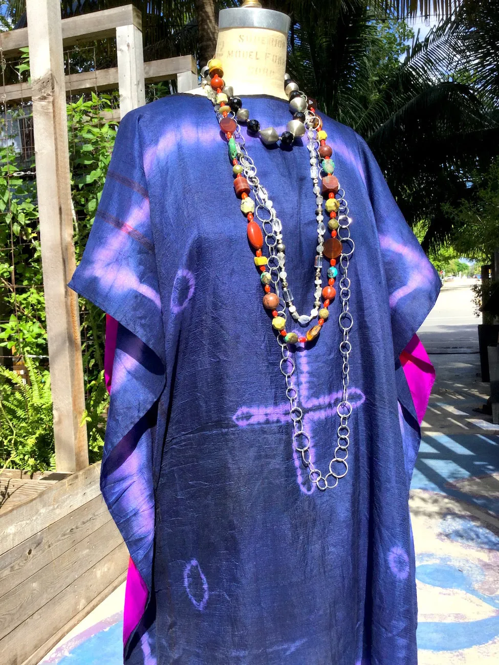 Silk Caftan Almost Famous Collection - Purple Rain