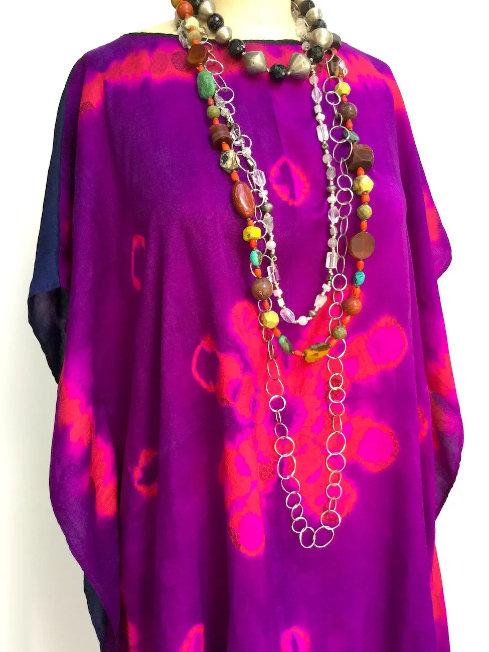 Silk Caftan Almost Famous Collection - Purple Rain