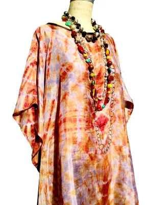 Silk Caftan Almost Famous Collection Red Red Wine