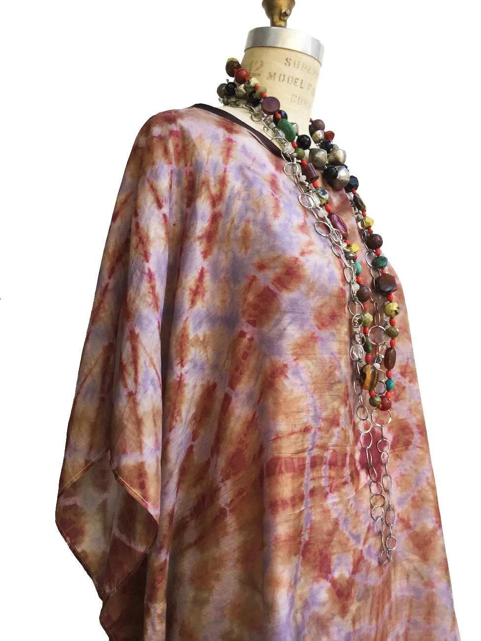 Silk Caftan Almost Famous Collection Red Red Wine