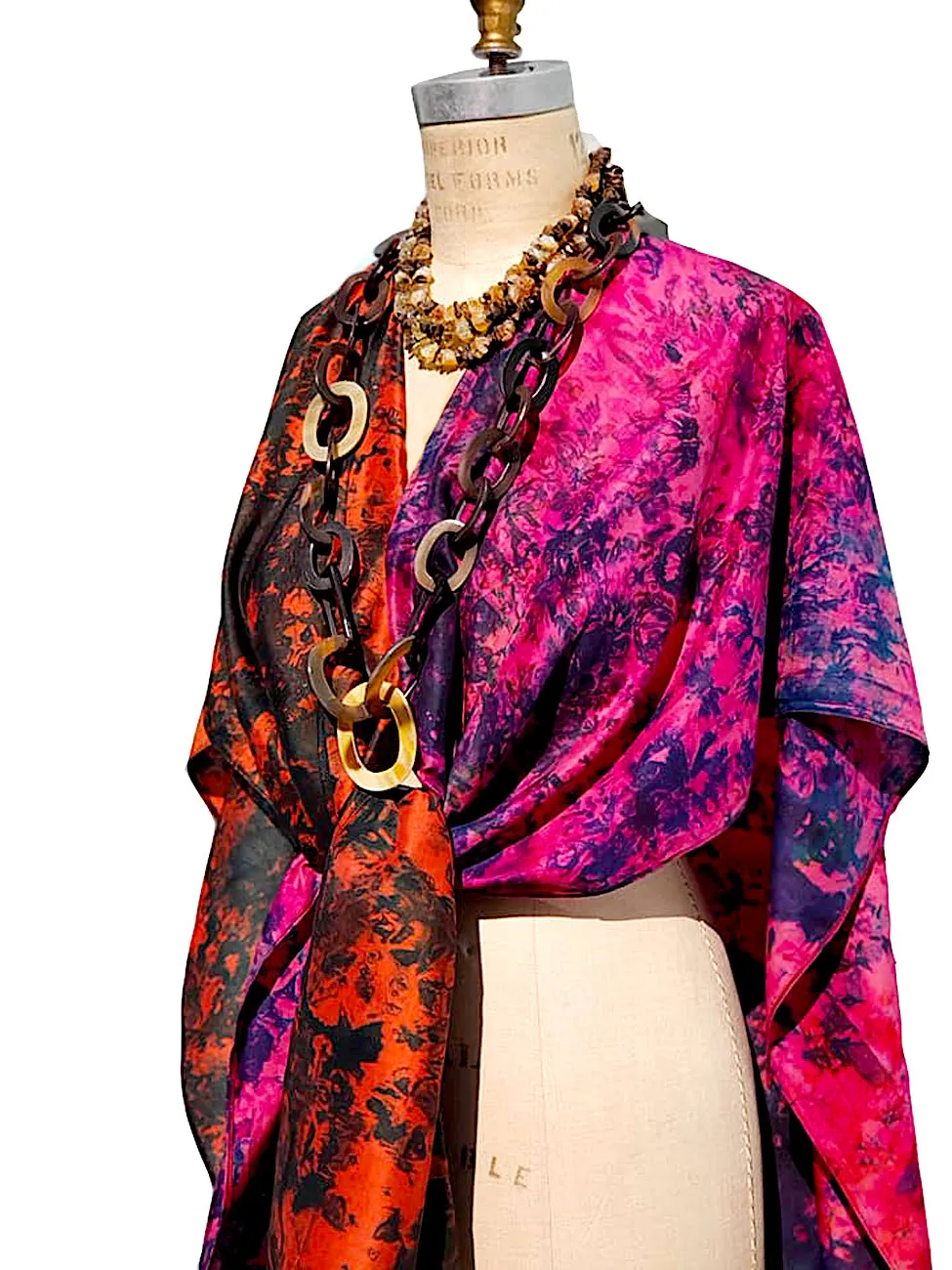 Silk Cape Almost Famous Collection - Magenta