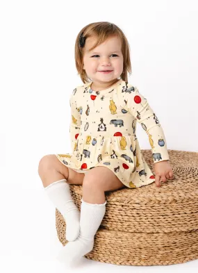 Silly Ole Bear Long Sleeve Baby Dress